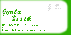 gyula misik business card